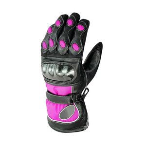 Guantes de Motociclismo Rosados para Hombre y Mujer, con Protección de Nudillos de Carbono - Product Image 4