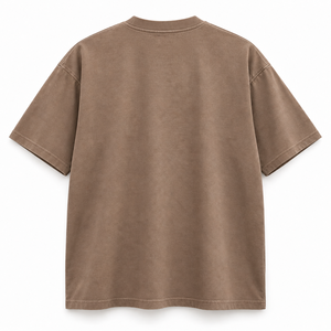 เสื้อยืดคอกลมทรงโอเวอร์ไซส์ ผ้าฝ้ายออร์แกนิคน้ำหนัก 275 กรัม ย้อมสีแบบ Garment Dyed ลุคสตรีทแวร์ สีด้าน - Product Image 2