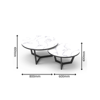 Table basse contemporaine de luxe (3 pieds) de haute qualité OEM/ODM, design minimaliste, mobilier de salon