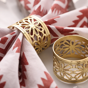 Brass Napkin <b>Ring</b> Modern Classic Leaf Design <b>Circle</b> Table Decoration Napkin <b>Ring</b> Most Selling Sale - Product Image 3