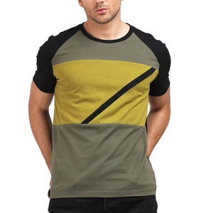T-shirt pour homme à manches régulières, col rond, coupe décontractée, tissu tricoté, streetwear, écologique, 100% coton biologique, longueur régulière - Product Image 1