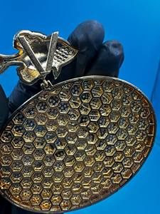 Colgante Hip Hop de Plata de Ley 925 Chapado en Oro Rosa con Diamantes Tallados, Claridad VVS, Certificado IGI, Regalo para Fiestas y Bodas - Product Image 5