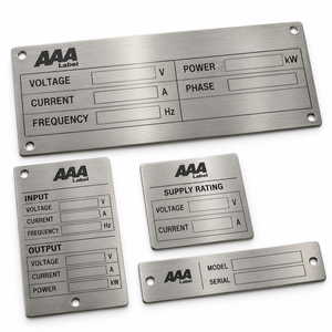 Placa de Identificación para Máquinas Industriales, Placa de Datos Grabada en Acero Inoxidable para Fabricantes OEM - Product Image 2