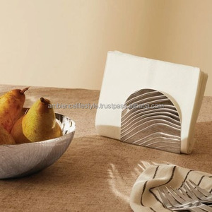 Efficient storage metal napkin holder for dining <b>table</b> kitchen organizer compact design durable easy maintenance use - Product Image 2