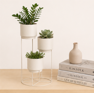 Modern 3-Tier Metal Plant <b>Stand</b> for Indoor Living Room Decor Minimalist Flower <b>Pot</b> Holder with Powder Coating Plant <b>Stand</b> - Product Image 3