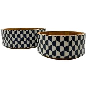 Increíble Tazón de Madera Pintado a Mano y Diseñado a Medida para Ensaladas, Plato para Servir y Almacenar, de la India, con el Mejor Descuento, Ideal para Exhibición en Bodas - Product Image 1