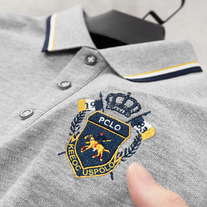 Nouveau T-shirt à manches courtes pour homme, polo brodé à col rabattu, grande taille, polo à manches courtes - Product Image 3