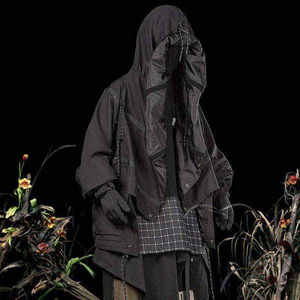 Men's Waterproof <b>Techwear</b> <b>Jacket</b> Tactical Streetwear Multi-Pocket Cargo Hooded Windbreaker Harajuku Urban Functional Outwear - Product Image 1