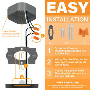 7 Inch Low Profile Flush <b>Mount</b> Ceiling <b>Light</b> Round <b>LED</b> Edge-lite Low Glared Slim <b>Surface</b> <b>Mount</b> <b>Light</b> - Product Image 6