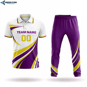 Unisex White Blue Geometric Print Sports Kit Short Sleeve cricket uniform With Matching <b>Pants</b> Quick Dry Regular Fit All Seasons - Product Image 6