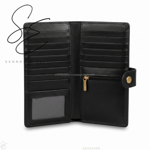 2026 Elegant Hair-On Leather Long <b>Wallet</b> for Women Vintage Cowgirl Genuine Leather Checkbook <b>Wallet</b> with Snap Button Closure - Product Image 6