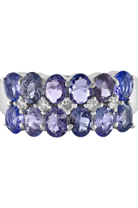 แหวนเพชรและแทนซาไนต์ เงินแท้ 92.5 รุ่น KLSR-11093 - Product Image 4