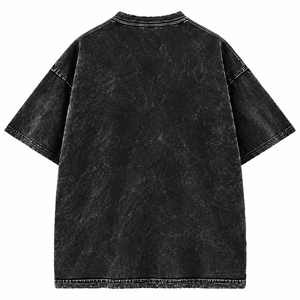 T-shirt Homme Oversize en Coton Satiné 100% Délavé à l'Acide, Respirant et Séchage Rapide, Coupe Ample, Style Streetwear de Qualité - Product Image 2
