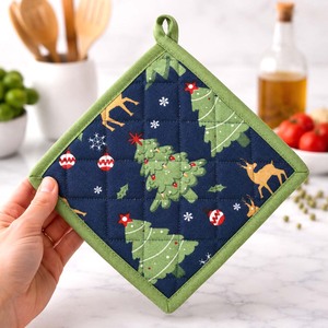 Christmas Printed Design <b>Pot</b> <b>Holder</b> Kitchen Accessories 100% Cotton <b>Pot</b> <b>Holders</b> for Christmas . - Product Image 2