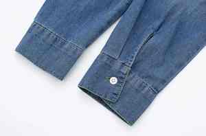 Softened <b>Denim</b> <b>Material</b> Comfortable Long Hours Of Outdoor Activities Street Wears Hot Selling Women <b>Denim</b> Tops - Product Image 3