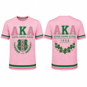 Camiseta de Hockey sobre Hielo Alpha Kapa Alpha Sorority, Verde y Rosa, Algodón y Poliéster, Absorbe la Humedad, Camiseta Deportiva de Alto Rendimiento - Product Image 4