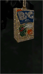 Colgante Personalizado Iced Out Big League Chew con Cadena de Moissanita VVS, Tendencia, Superventas, Estilo Hip Hop, Lujo, Pieza Distintiva, Único - Product Image 3