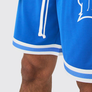 Shorts de basketball sur mesure pour hommes grandes tailles 2026, style hip-hop, sublimation polyester à séchage rapide avec logo brodé - Product Image 5