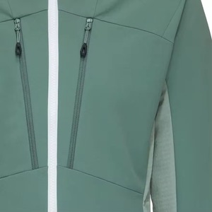 Chaqueta Cortavientos con Capucha para Hombre, Color Sólido, Cierre de Cremallera, Ropa Deportiva para Exteriores, Otoño, Corte Regular, Exterior de Poliéster - Product Image 4