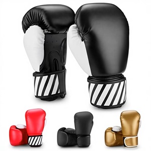 Guantes de Boxeo Resistentes de Látex y Cuero PU de 12oz para Hombres y Mujeres, para Entrenamiento, Transpirables, con Absorción de Humedad y Muñequera Ajustable - Product Image 4