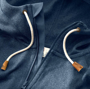 Sweat-shirt à capuche zippé pour homme, vert olive foncé, style tendance, en coton respirant, pour streetwear - Product Image 5