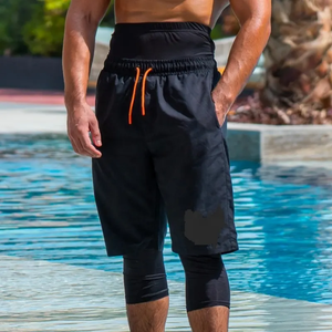 Shorts de Baño Casuales Ecológicos para Hombre, con Logotipo Personalizado o al por Mayor, 100% Algodón Orgánico, para Adultos, Verano - Product Image 5