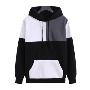 เสื้อฮู้ดผู้ชายปักลายสีสันตัดกัน ผ้าฟลีซ สปอร์ตแวร์ลำลอง หลากสี แบบสั่งทำได้ ไซส์ใหญ่ เสื้อพูลโอเวอร์ สำหรับฤดูใบไม้ร่วง - Product Image 1