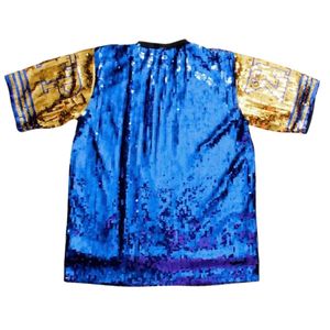 Camiseta de Lentejuelas Personalizada, Top Brillante para Fiesta, Ropa Deportiva Premium Adornada, Uniforme de Equipo, Moda Urbana, Venta al por Mayor, OEM, ODM - Product Image 3