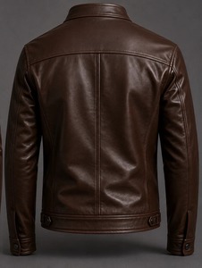 Veste en cuir de haute qualité pour hommes, très élégante et stylée - Product Image 4