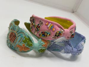 ที่คาดผมปักมือขายส่ง ผ้าคาดผมงานฝีมือสุดชิค ลายดอกไม้ สำหรับผู้หญิงและร้านแฟชั่น - Product Image 5