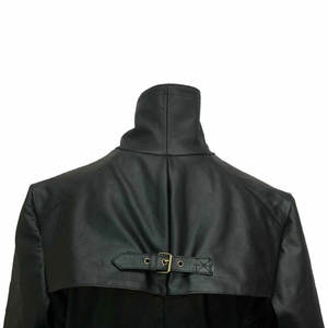 MEN'S <b>GOTHIC</b> LONG COAT TOP FAUX LEATHER STEAMPUNK TRENCH COAT CUSTOM WHOLESALE 2026 - Product Image 4