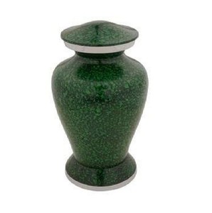 Urnas de Cremación de Latón de Nuevo Diseño con Acabado en Peltre Blanco y Banda Grabada, Urnas Funerarias para Cenizas Humanas - Product Image 4