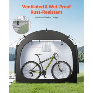 Tente de rangement pour vélos d'extérieur spacieuse pour 1-2 vélos, imperméable, avec installation facile et fenêtre ventilée, tente BC - Product Image 6