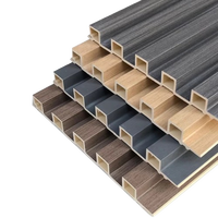 Revestimiento de Pared Acanalado de WPC Moderno, Impermeable, Ignífugo, Insonorizante, Resistente a la Intemperie, Ecológico, para Hogar, Comercio y Entretenimiento