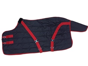 <b>Waterproof</b> Breathable Oxford Horse Turnout Rug Quilted <b>Blanket</b> with Strap Closure Large Tail Flap for All Seasons Outdoor Use - Product Image 1