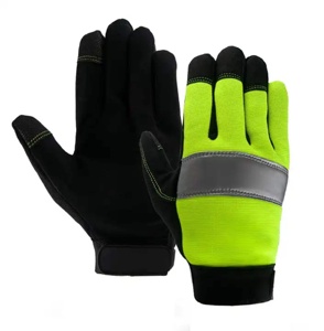 High Performance Soft Synthetic Leather Mechanic Safety Gloves Anti-Vibration for Screen Function CE Certified Heat Gloves - Product Image 1