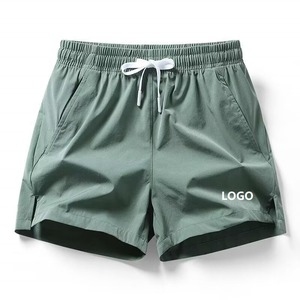 <b>Men's</b> Solid <b>Green</b> Quick Dry Drawstring <b>Shorts</b> Casual Mid Waist Polyester <b>Short</b> <b>Shorts</b> - Product Image 2