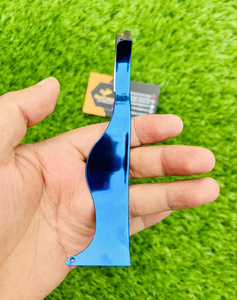 Saaqaans Enterprises Curved Stainless Steel <b>Razor</b> <b>Blade</b> Barbershop Use Lightweight Metal Single Edge Replacement <b>Blade</b> Blue High - Product Image 3