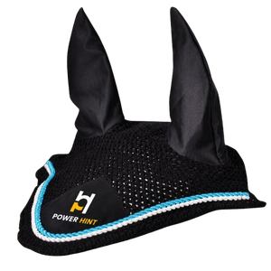 Power Hint Mesh Cotton Horse Fly Veil Ear Covers Black Blue Trim Equestrian Ear <b>Bonnet</b> Breathable Anti Noise Fly Protection High - Product Image 1