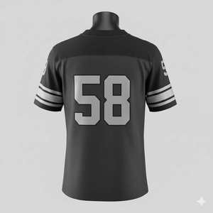 Jersey de Fútbol Americano de Secado Rápido de Primera Calidad, Diseño de Logotipo Personalizado, Transpirable, 100% Poliéster, Colores Personalizados, Unisex - Product Image 2