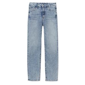 กางเกงยีนส์แฟชั่นลำลองสีพื้น,กางเกงเข้ารูปสีล้วนยาวถึงข้อเท้ากางเกงเอวกลางสำหรับผู้หญิงจากบังกลาเทศ - Product Image 1