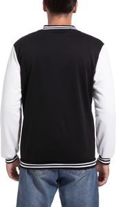 Chaqueta Deportiva David para Hombre, Negra, Estilo Universitario, Corte Regular, Cuello Alto, Cierre de Botones, Color Sólido, Uso Casual - Product Image 6