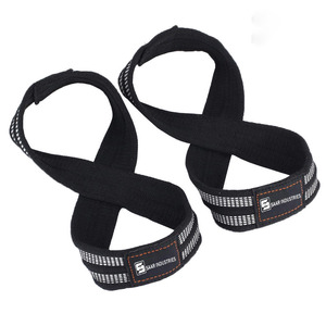 Sangles de musculation durables en forme de 8, en coton haute résistance, avec support de poignet pour la musculation et l'entraînement de force - Product Image 2