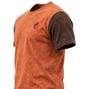 Camiseta para Hombre con Lavado Ácido, de Alta Calidad, Estilo Vintage, Tejido de Algodón, Cómoda, Transpirable, para Uso Diario y Streetwear - Product Image 5
