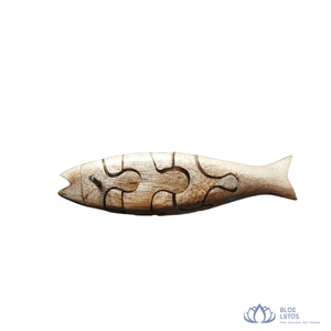 [DISPONIBLE] BLUE LOTUS FARM Ornement mural en bois en forme de poisson Art déco Écologique Léger Décoration intérieure Salon Plage - Product Image 1