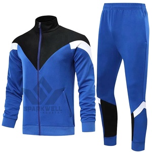 Conjunto Deportivo Rojo para Hombre, Chaqueta con Cierre Completo y Cuello Alto, Pantalones Deportivos con Detalles Negros, Ropa Deportiva Informal para Otoño - Product Image 6