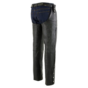 Samroz Sports <b>Men's</b> Premium <b>Leather</b> Motorcycle <b>Chaps</b>-Fully Lined Coin Pocket Customizable Logo Color Front Position All Seasons - Product Image 6