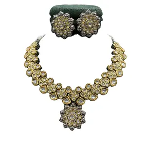 new design jewellery kundan necklace set for women and girls available