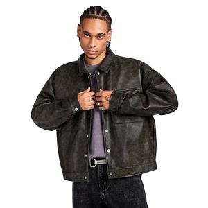 2025 Latest Design OEM High Quality Leather Jacket Custom Logo And Design Accepted Cow Hide Leather Bomber Jacket - Product Image 1