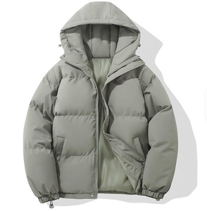 Chaqueta de Invierno para Hombre, Estilo Nuevo, Color Sólido, con Capucha, Relleno de Algodón, Impermeable, con Bloques de Color, Cálida, para Exteriores, Personalizable OEM - Product Image 3
